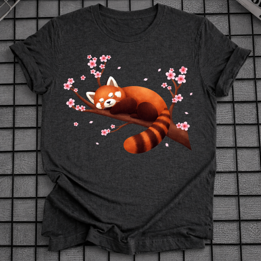 T-SHIRT SCHLAFENDER ROTER PANDA