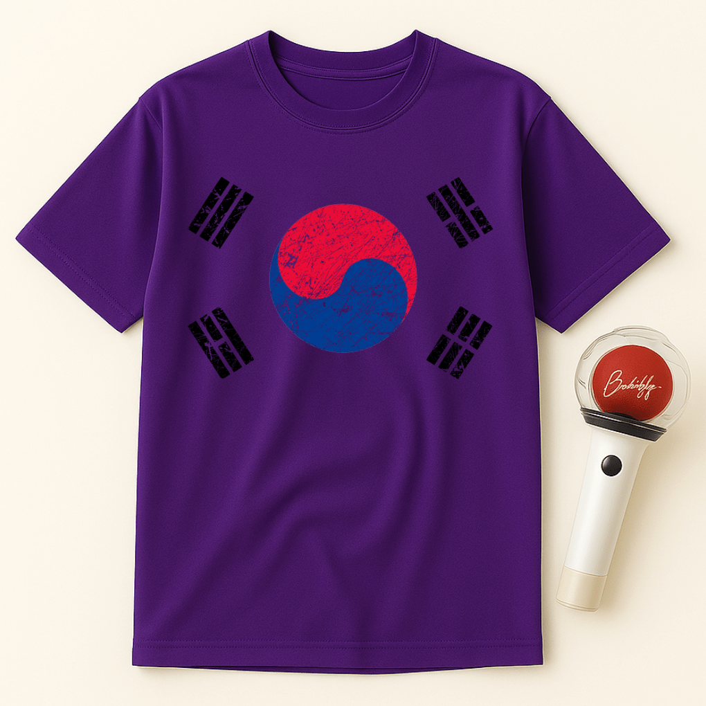 DISTRESSED KOREA FLAG UNISEX T-SHIRT