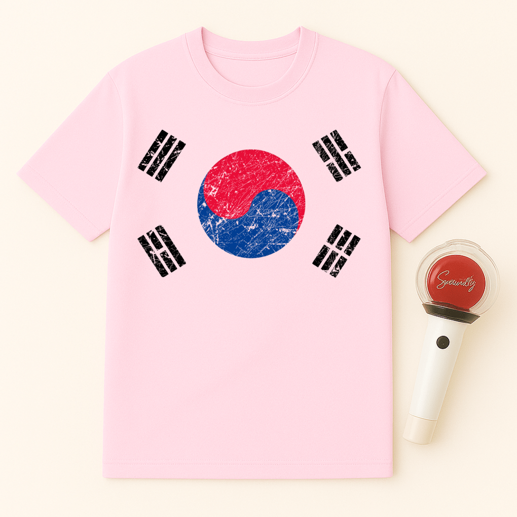 DISTRESSED KOREA FLAG UNISEX T-SHIRT