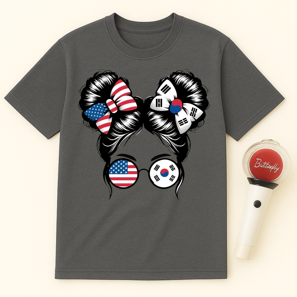 USA KOREA GIRL UNISEX T-SHIRT