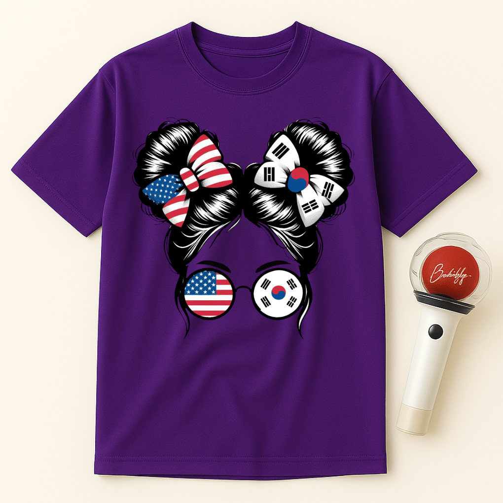 USA KOREA GIRL UNISEX T-SHIRT