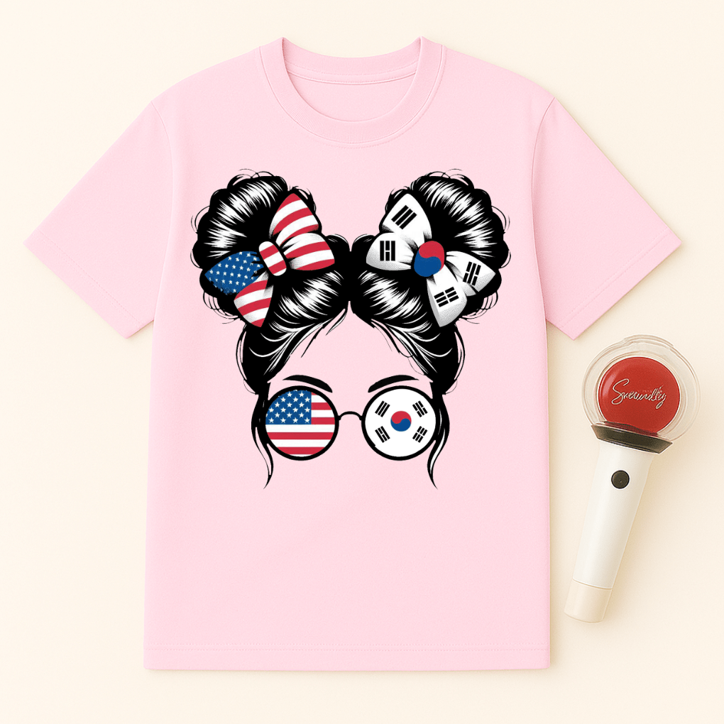 USA KOREA GIRL UNISEX T-SHIRT