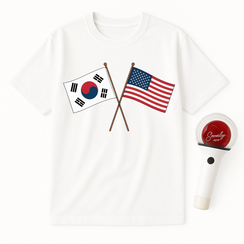USA KOREA FLAGS UNISEX T-SHIRT