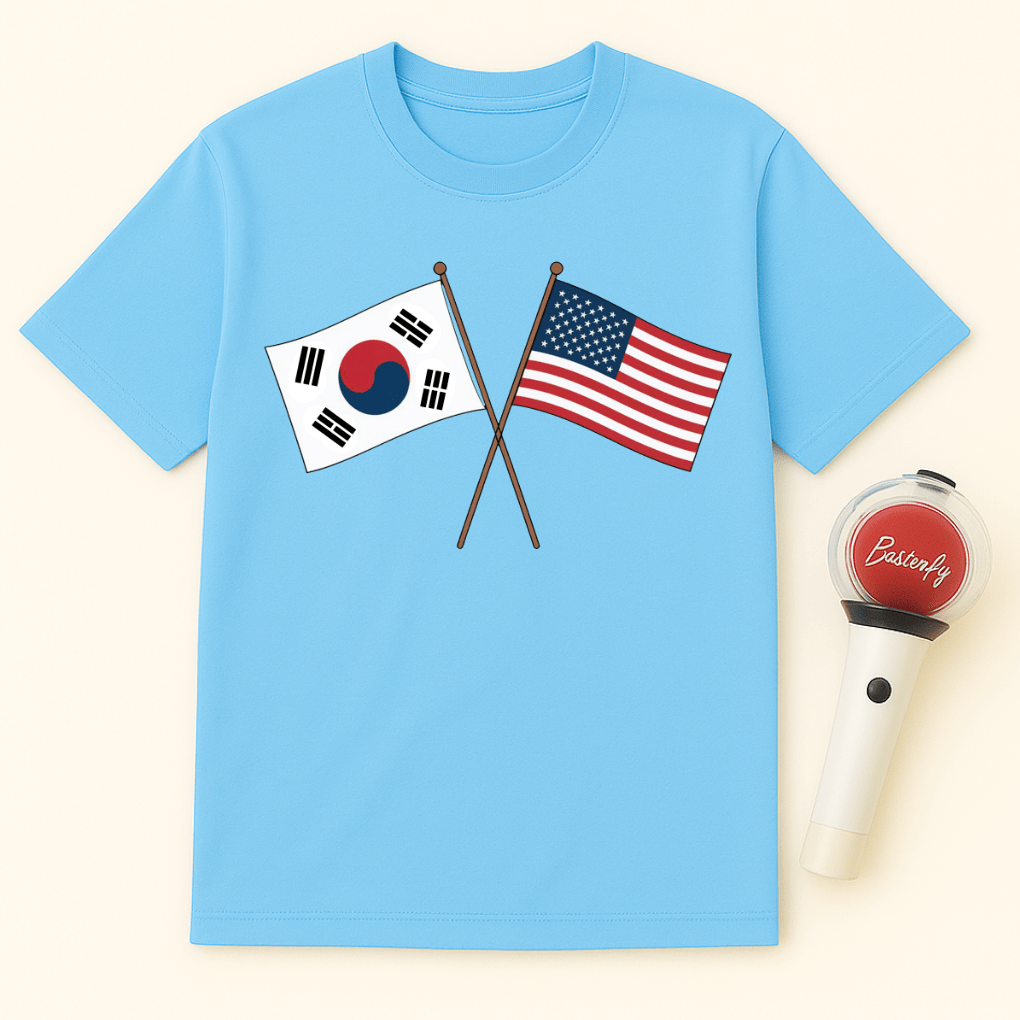 USA KOREA FLAGS UNISEX T-SHIRT