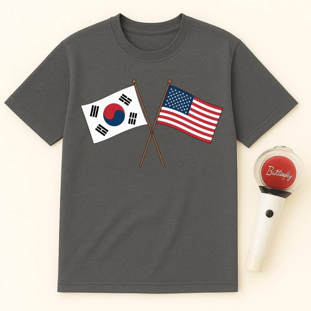 USA KOREA FLAGS UNISEX T-SHIRT