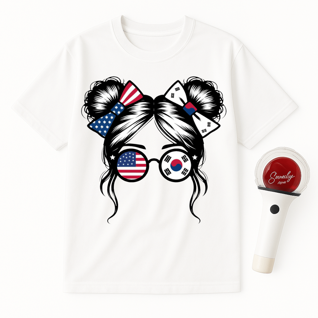 USA KOREA GIRL UNISEX T-SHIRT