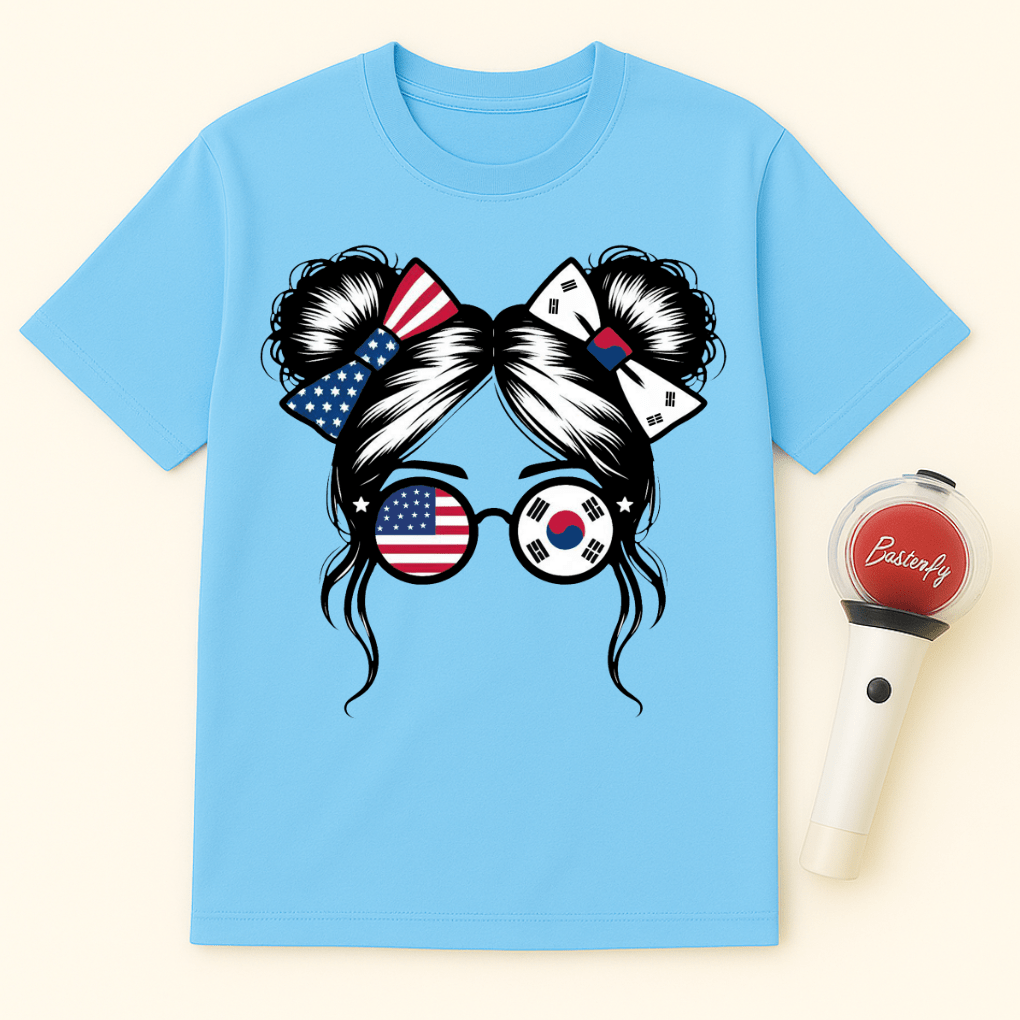 USA KOREA GIRL UNISEX T-SHIRT