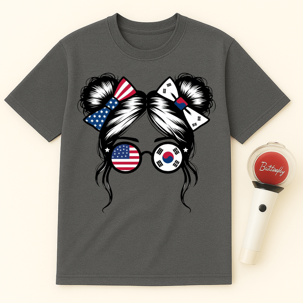 USA KOREA GIRL UNISEX T-SHIRT