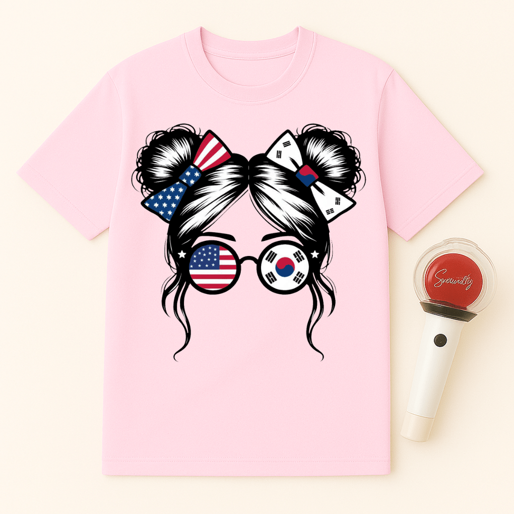 USA KOREA GIRL UNISEX T-SHIRT