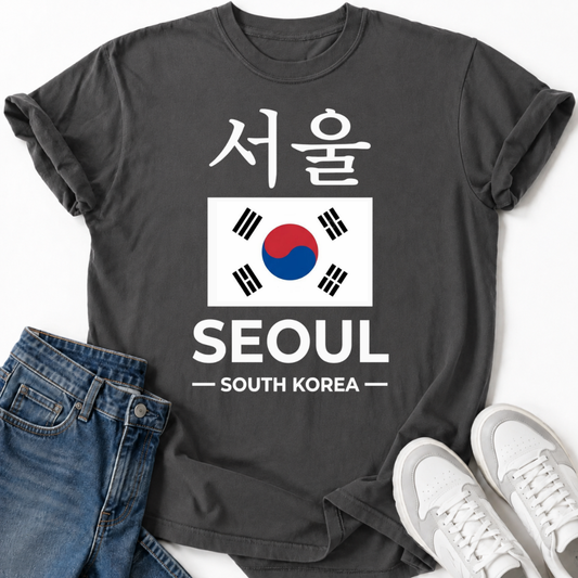SEOUL SOUTH KOREA FLAG T-SHIRT