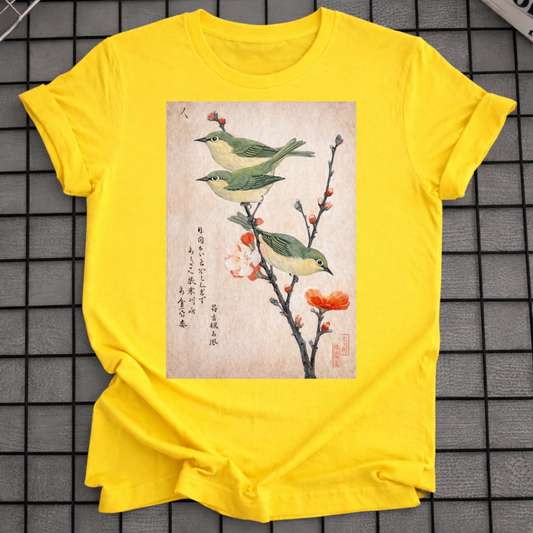 JAPANESE BIRD BLOSSOM T-SHIRT