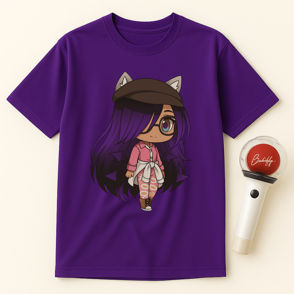 PURPLE CHIBI GIRL T-SHIRT