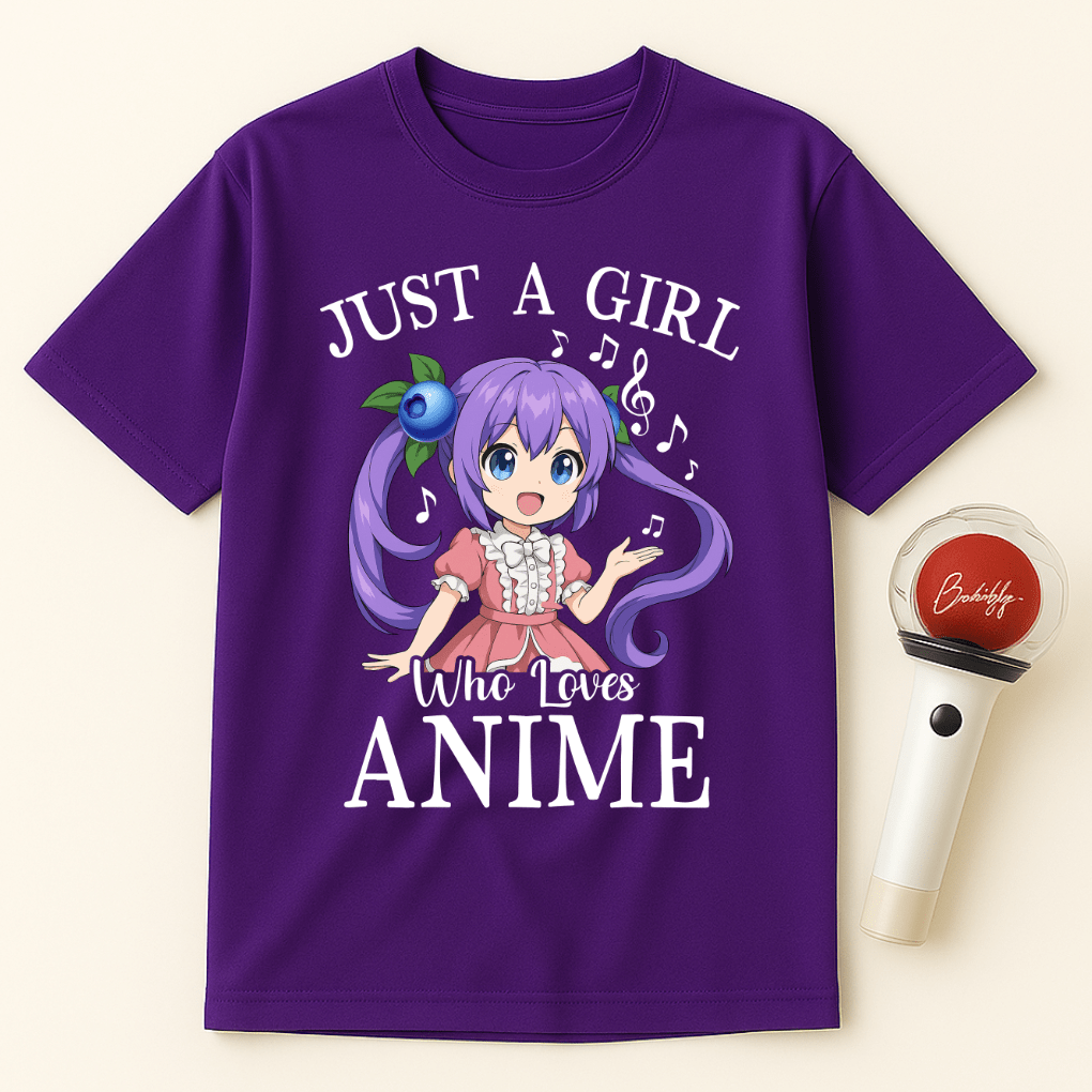 JUST A GIRL WHO LOVES ANIME T-SHIRT