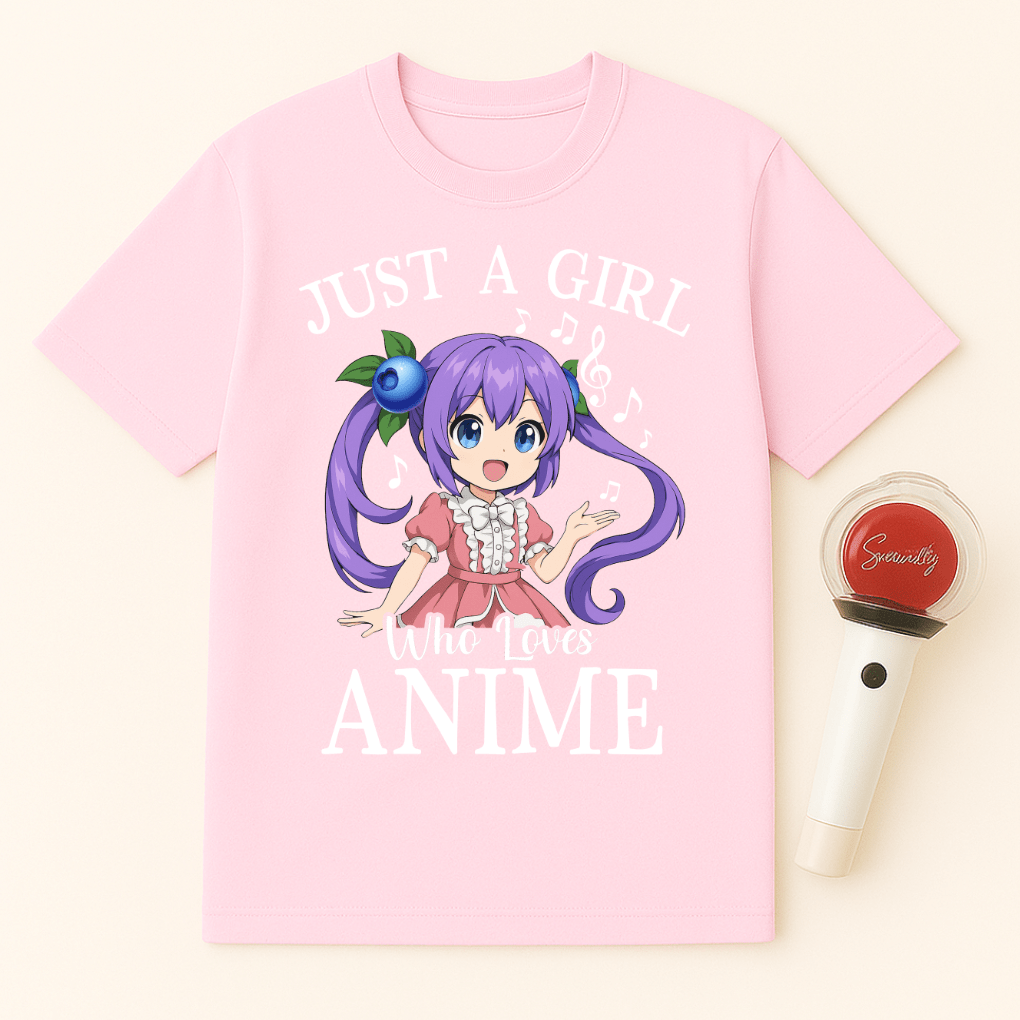 JUST A GIRL WHO LOVES ANIME T-SHIRT