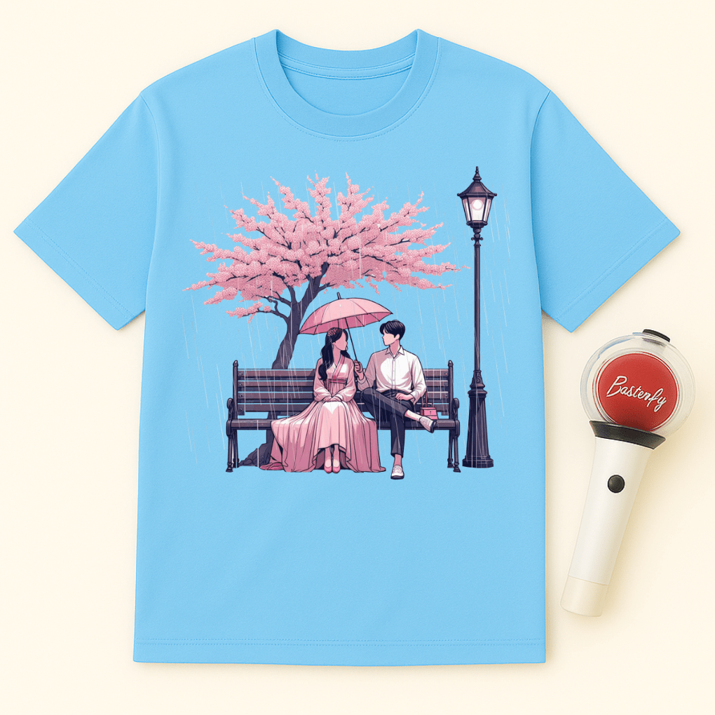 K-DRAMA ROMANTIC BENCH SCENE UNISEX T-SHIRT