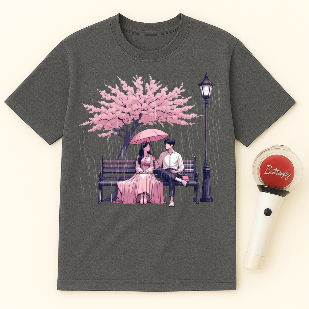 K-DRAMA ROMANTIC BENCH SCENE UNISEX T-SHIRT