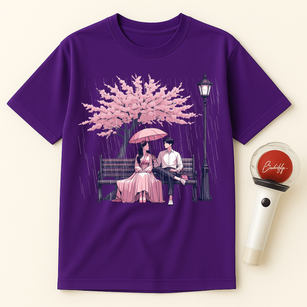 K-DRAMA ROMANTIC BENCH SCENE UNISEX T-SHIRT