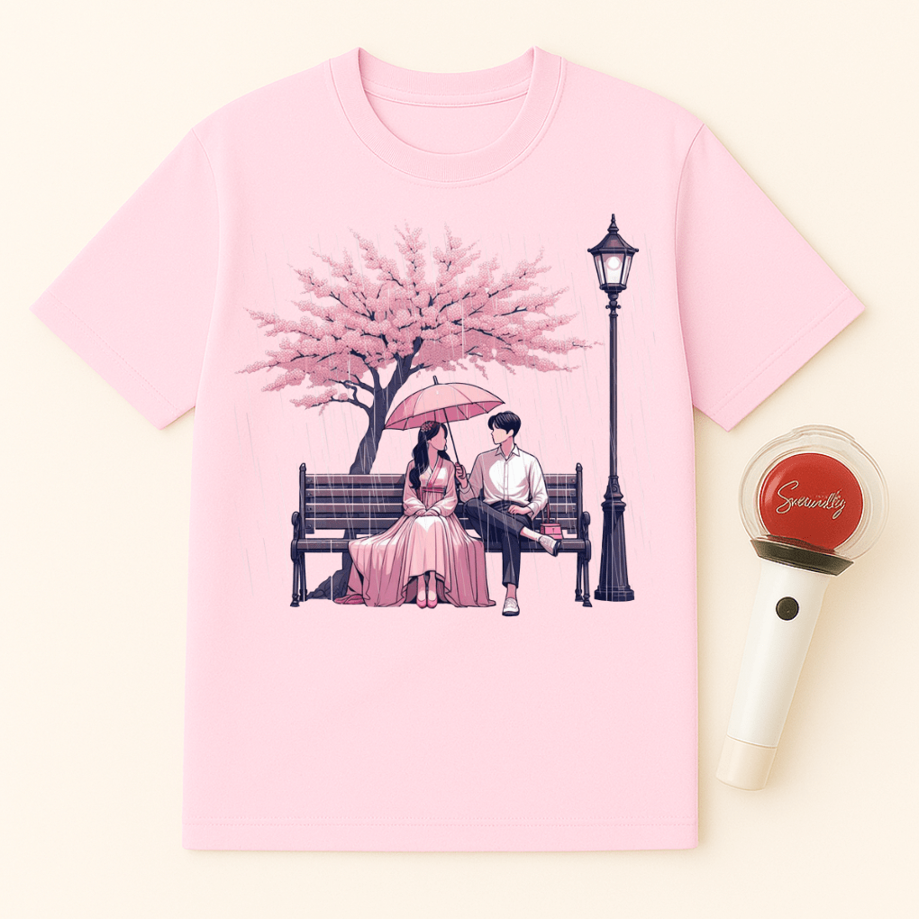 K-DRAMA ROMANTIC BENCH SCENE UNISEX T-SHIRT