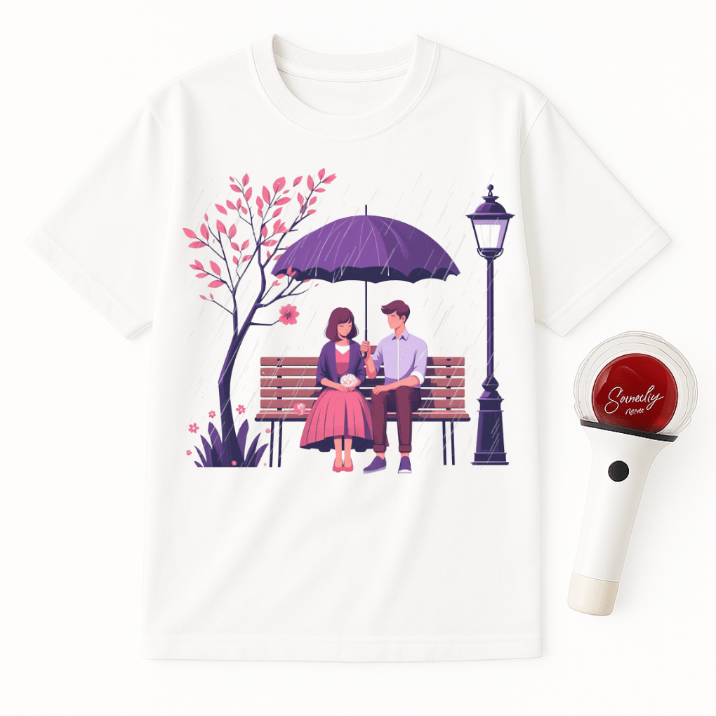 K-DRAMA BENCH LOVE SCENE UNISEX T-SHIRT