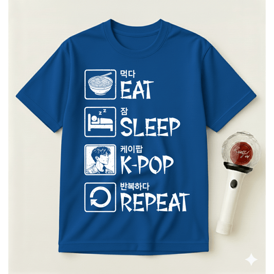 EAT SLEEP K-POP REPEAT T-SHIRT