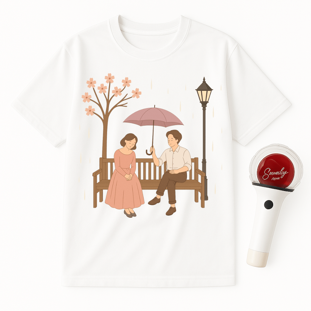 K-DRAMA ROMANTIC BENCH SCENE UNISEX T-SHIRT