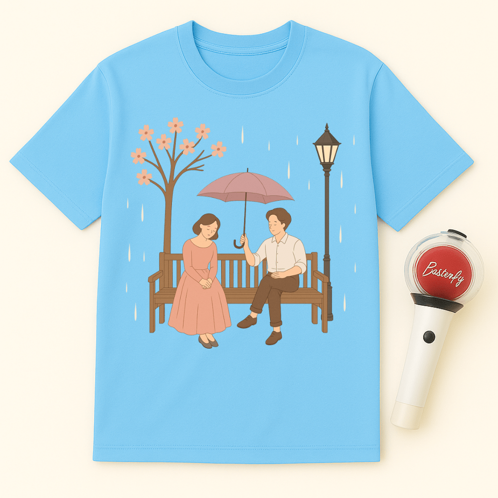 K-DRAMA ROMANTIC BENCH SCENE UNISEX T-SHIRT