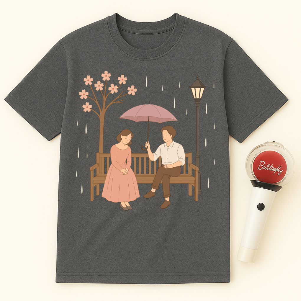 K-DRAMA ROMANTIC BENCH SCENE UNISEX T-SHIRT