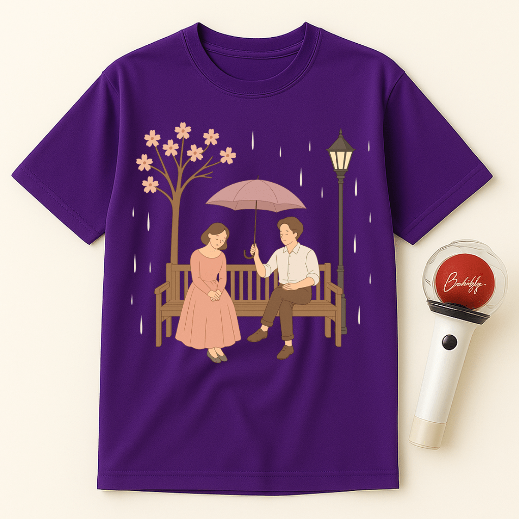 K-DRAMA ROMANTIC BENCH SCENE UNISEX T-SHIRT