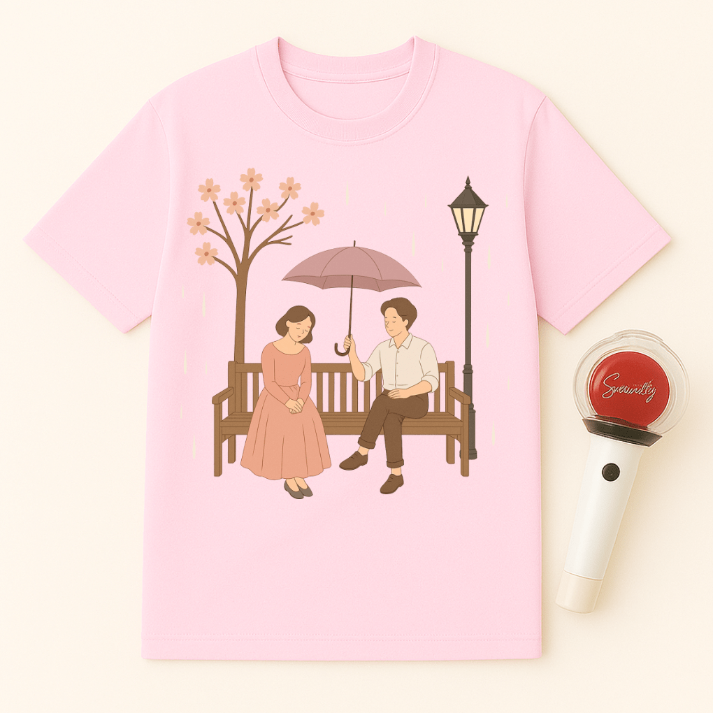 K-DRAMA ROMANTIC BENCH SCENE UNISEX T-SHIRT