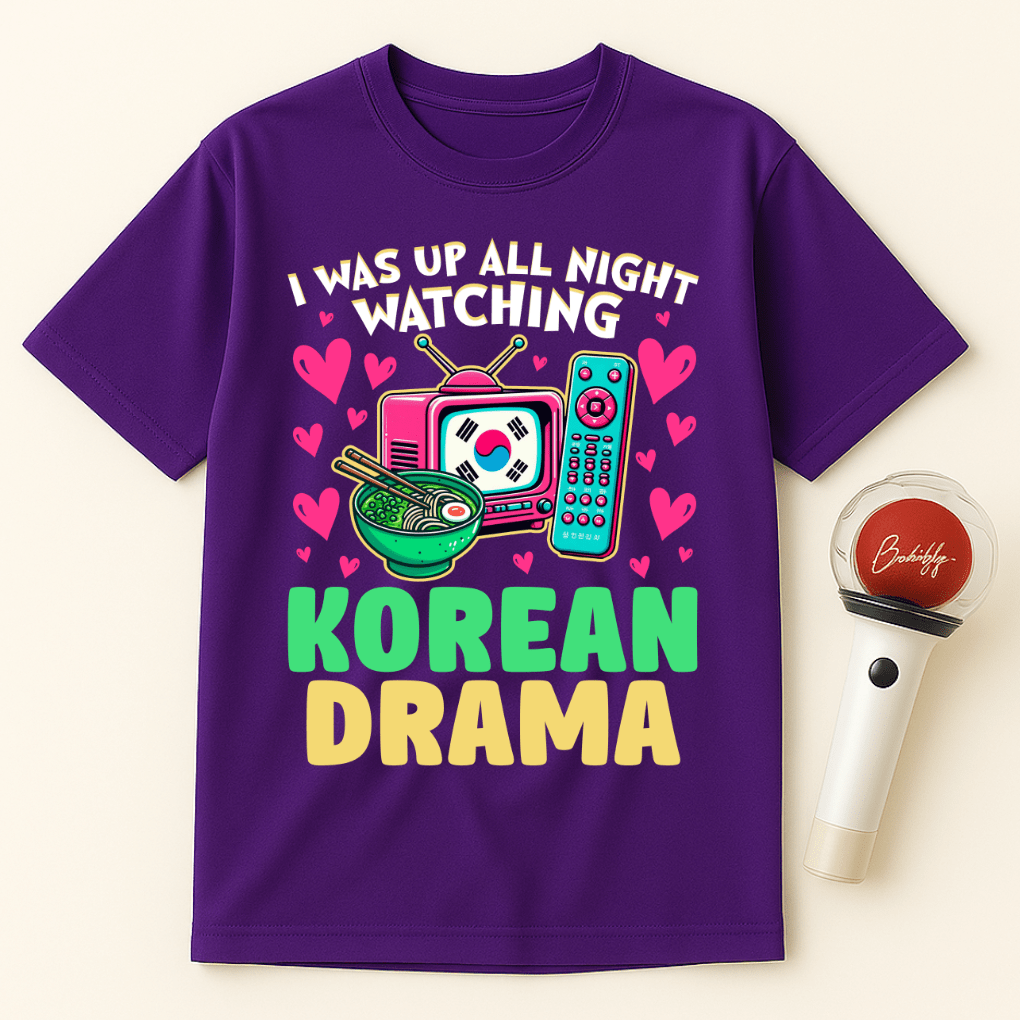 UP ALL NIGHT WATCHING KOREAN DRAMA UNISEX T-SHIRT