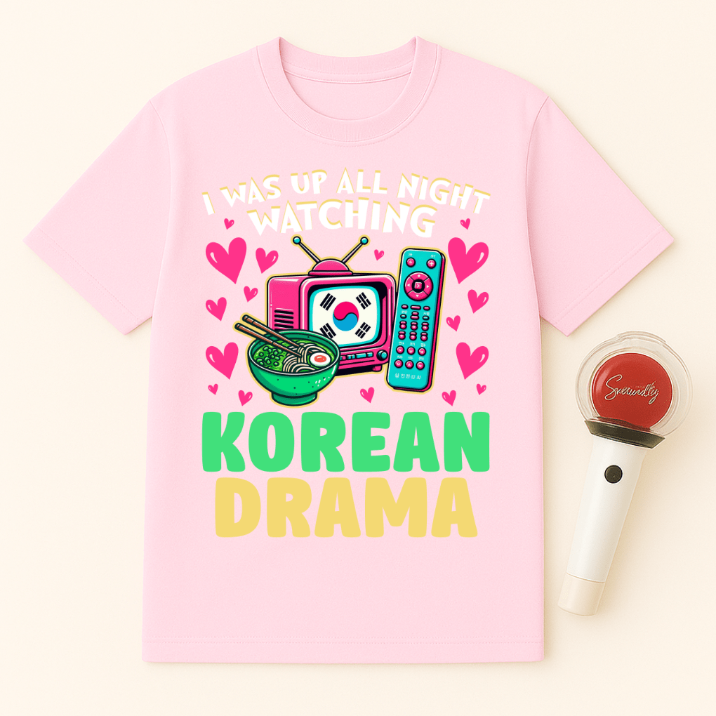 UP ALL NIGHT WATCHING KOREAN DRAMA UNISEX T-SHIRT