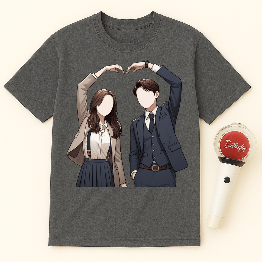 K-DRAMA COUPLE HEART UNISEX T-SHIRT