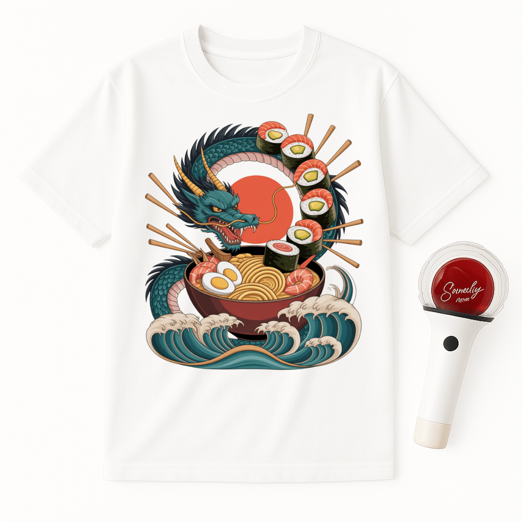 JAPANESE RAMEN DRAGON SUSHI UNISEX T-SHIRT
