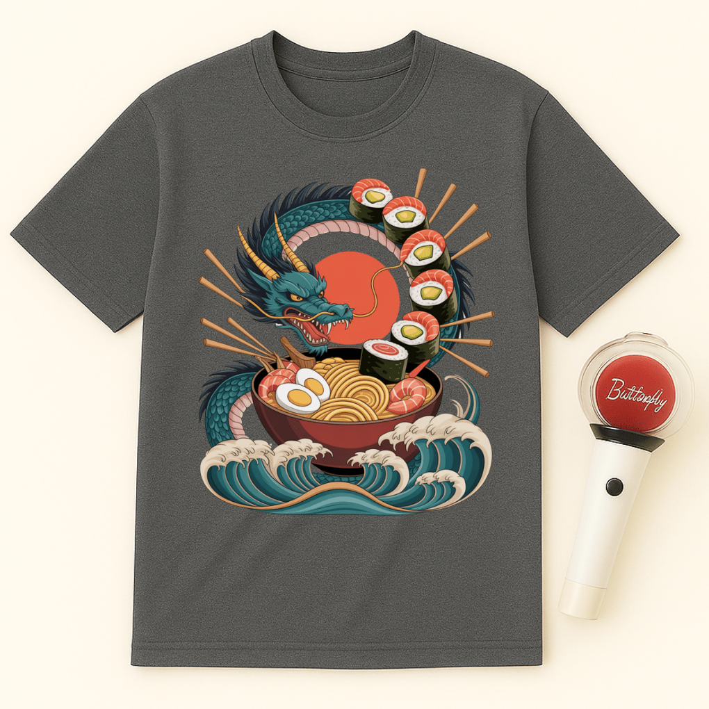 JAPANESE RAMEN DRAGON SUSHI UNISEX T-SHIRT