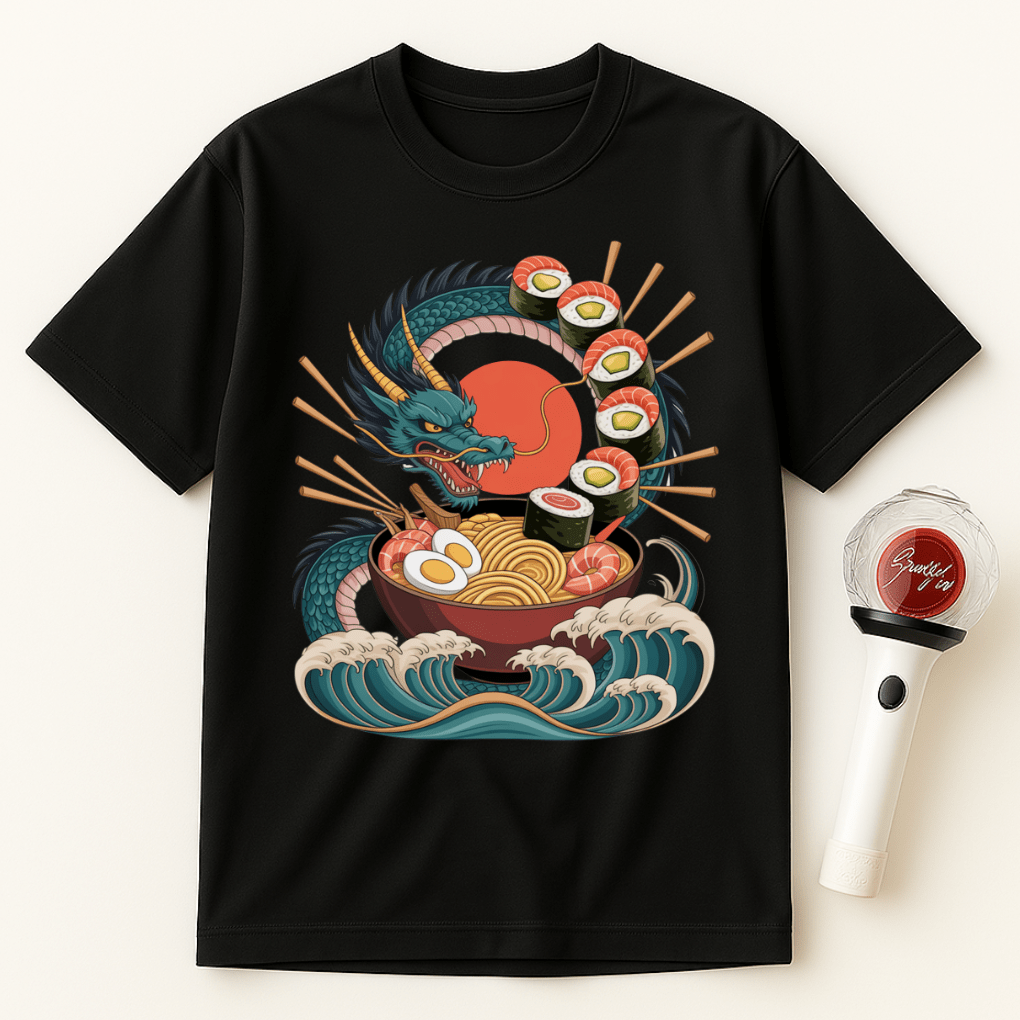 JAPANESE RAMEN DRAGON SUSHI UNISEX T-SHIRT