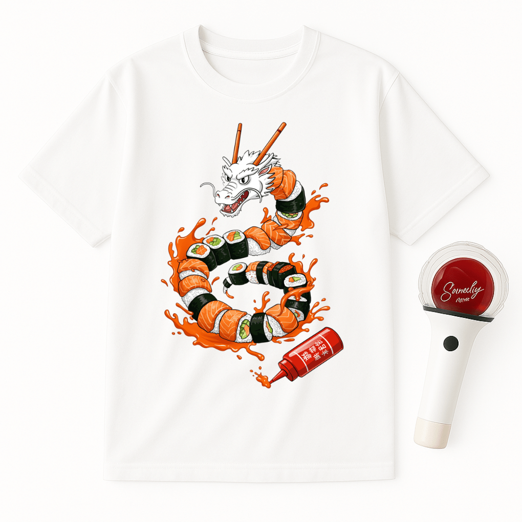 SUSHI DRAGON SRIRACHA ROLL UNISEX T-SHIRT
