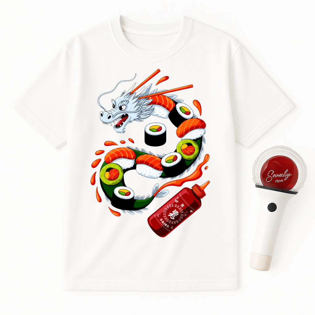 SUSHI DRAGON ROLL UNISEX T-SHIRT