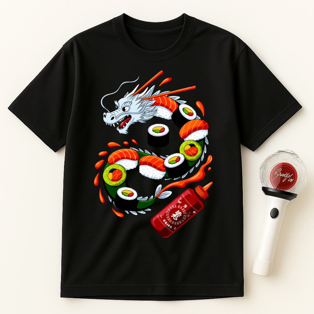 SUSHI DRAGON ROLL UNISEX T-SHIRT
