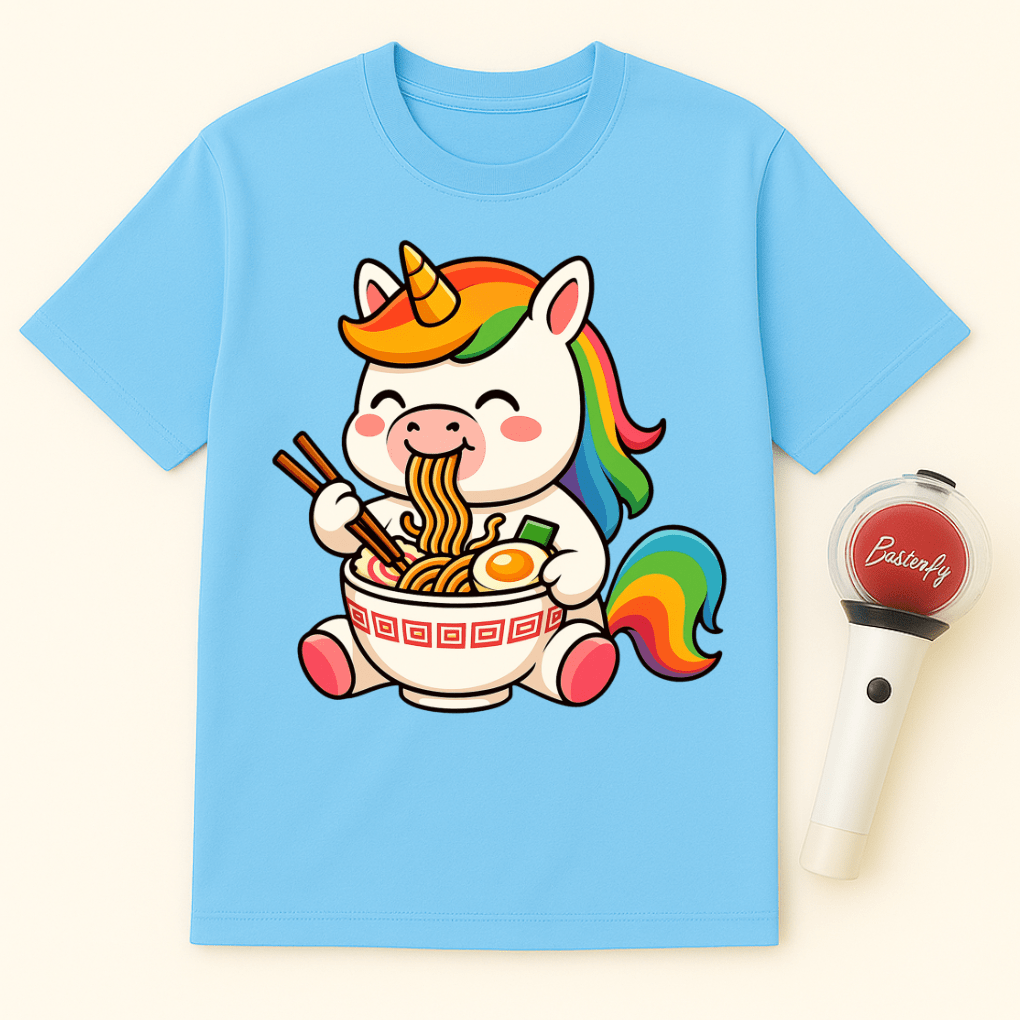 UNICORN EATING RAMEN UNISEX T-SHIRT