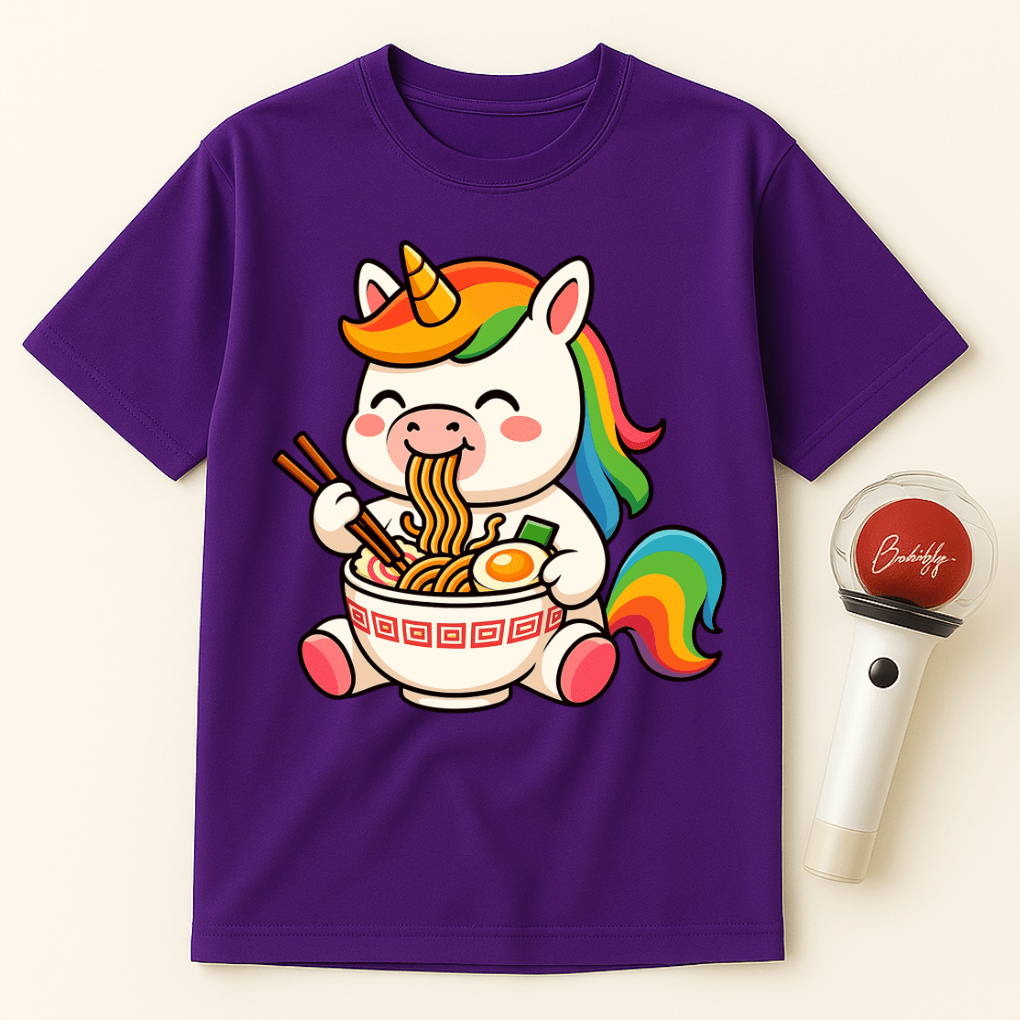 UNICORN EATING RAMEN UNISEX T-SHIRT