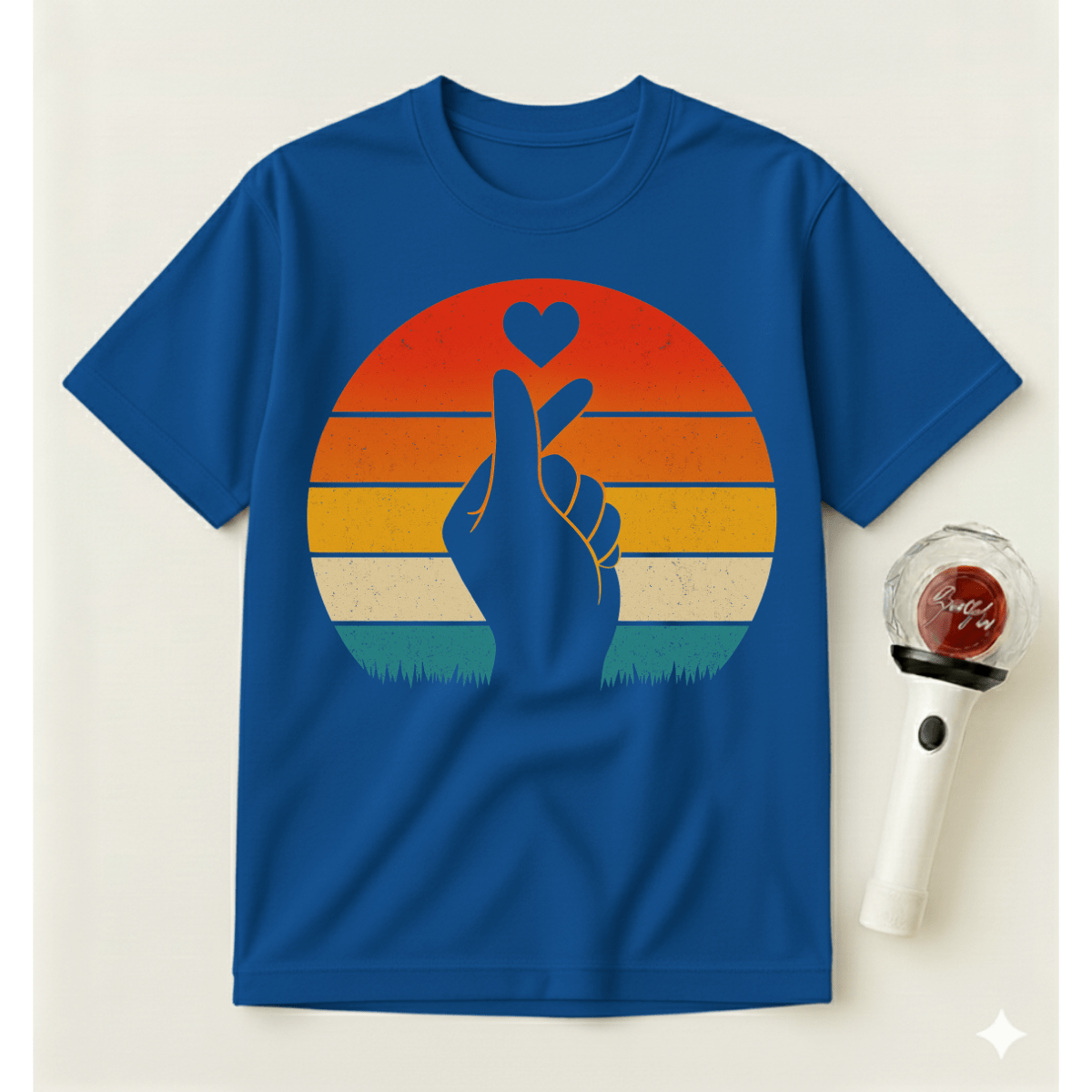FINGER HEART RETRO T-SHIRT