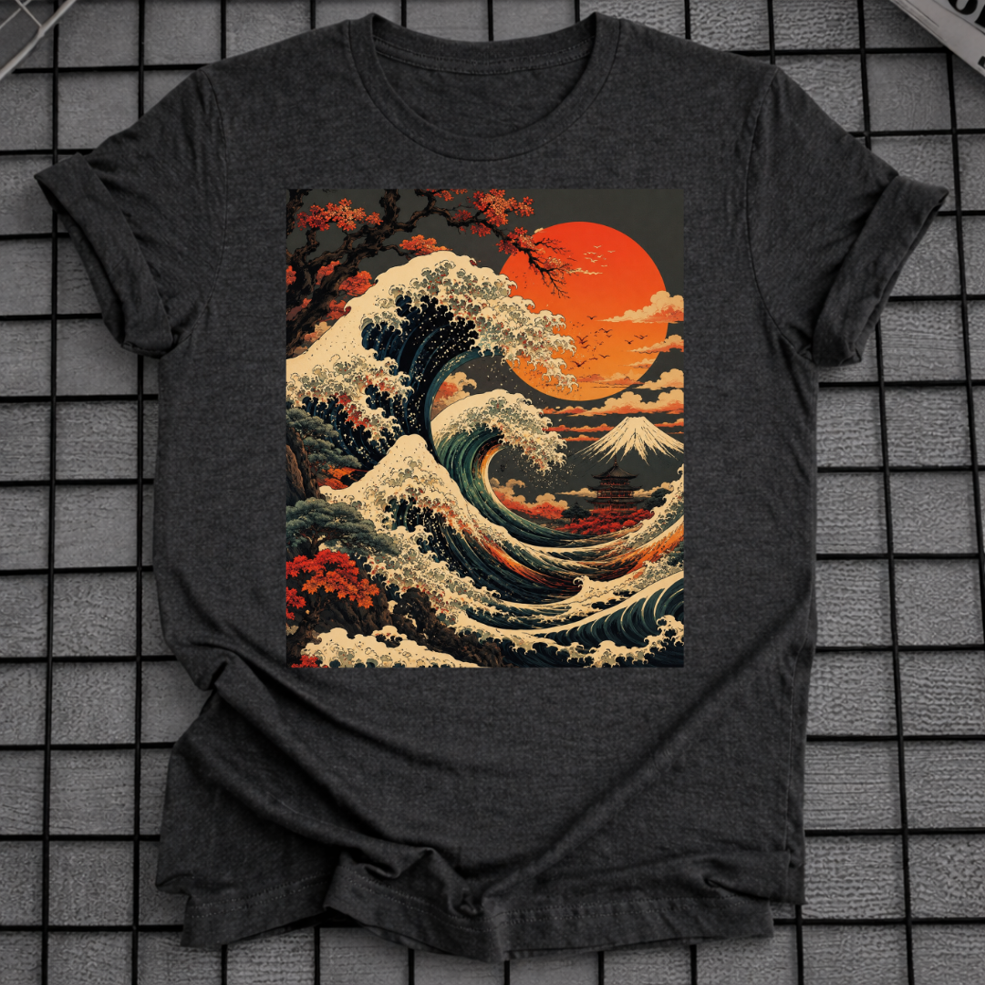 SONNENUNTERGANG GROSSE WELLE T-SHIRT