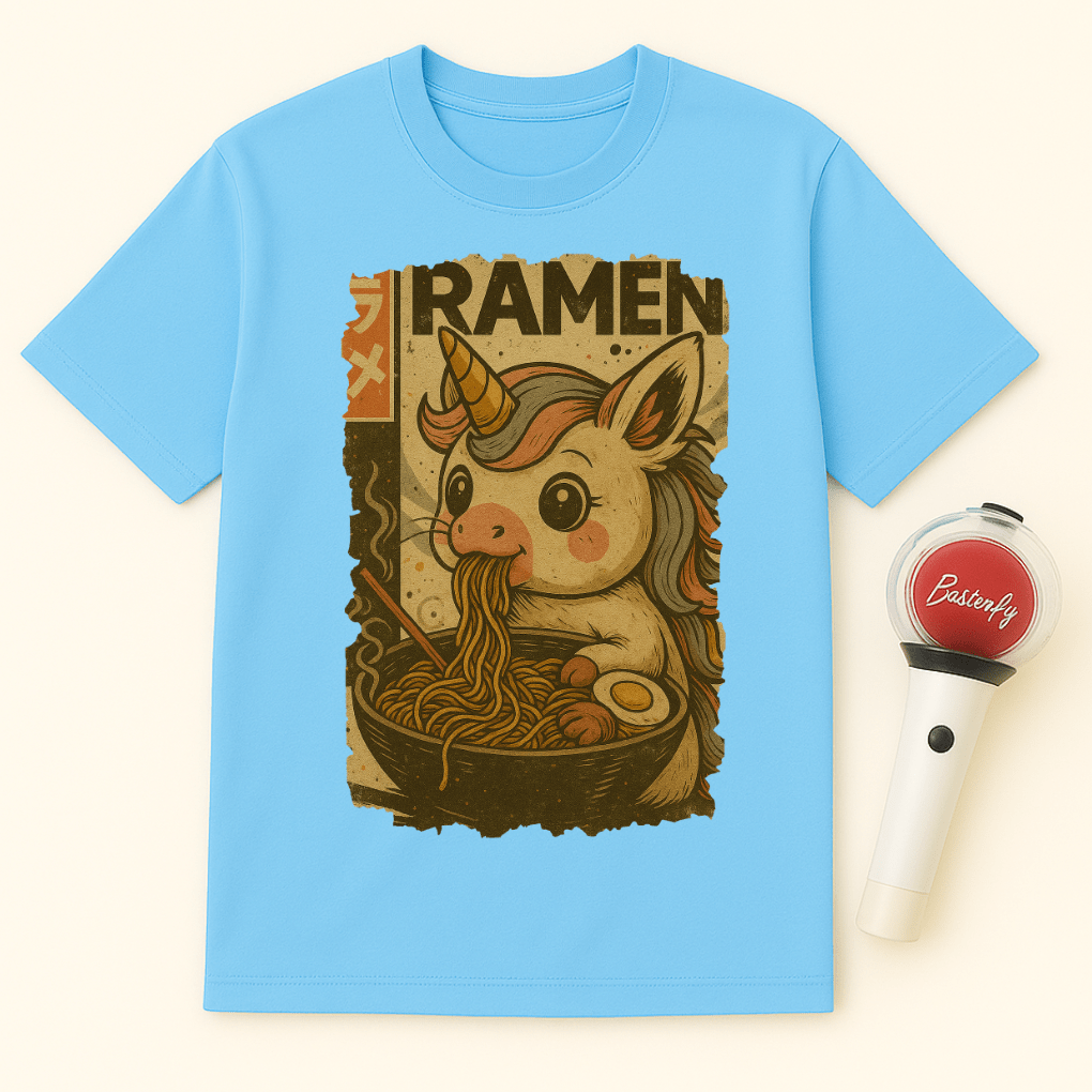 UNICORN EATING RAMEN UNISEX T-SHIRT