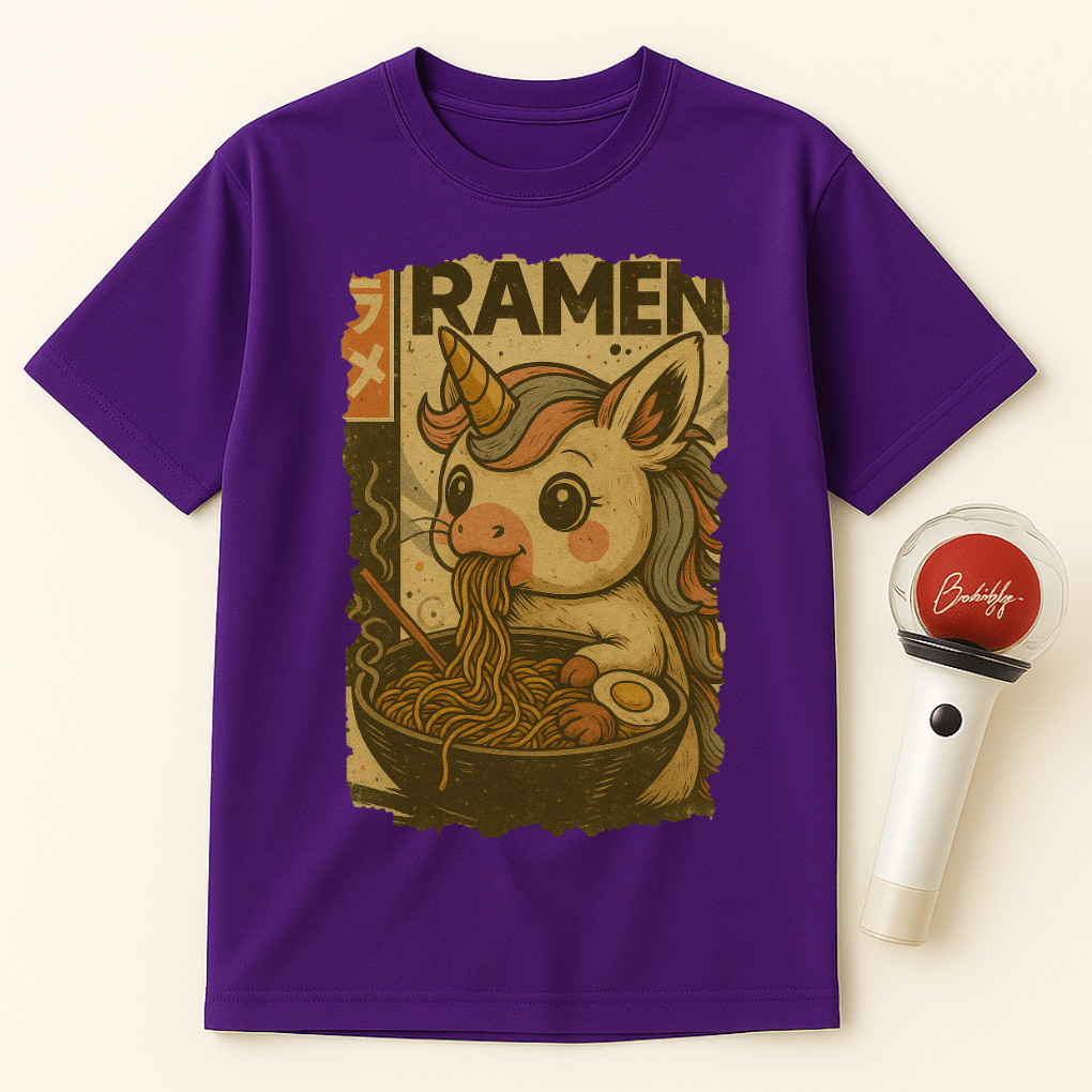 UNICORN EATING RAMEN UNISEX T-SHIRT
