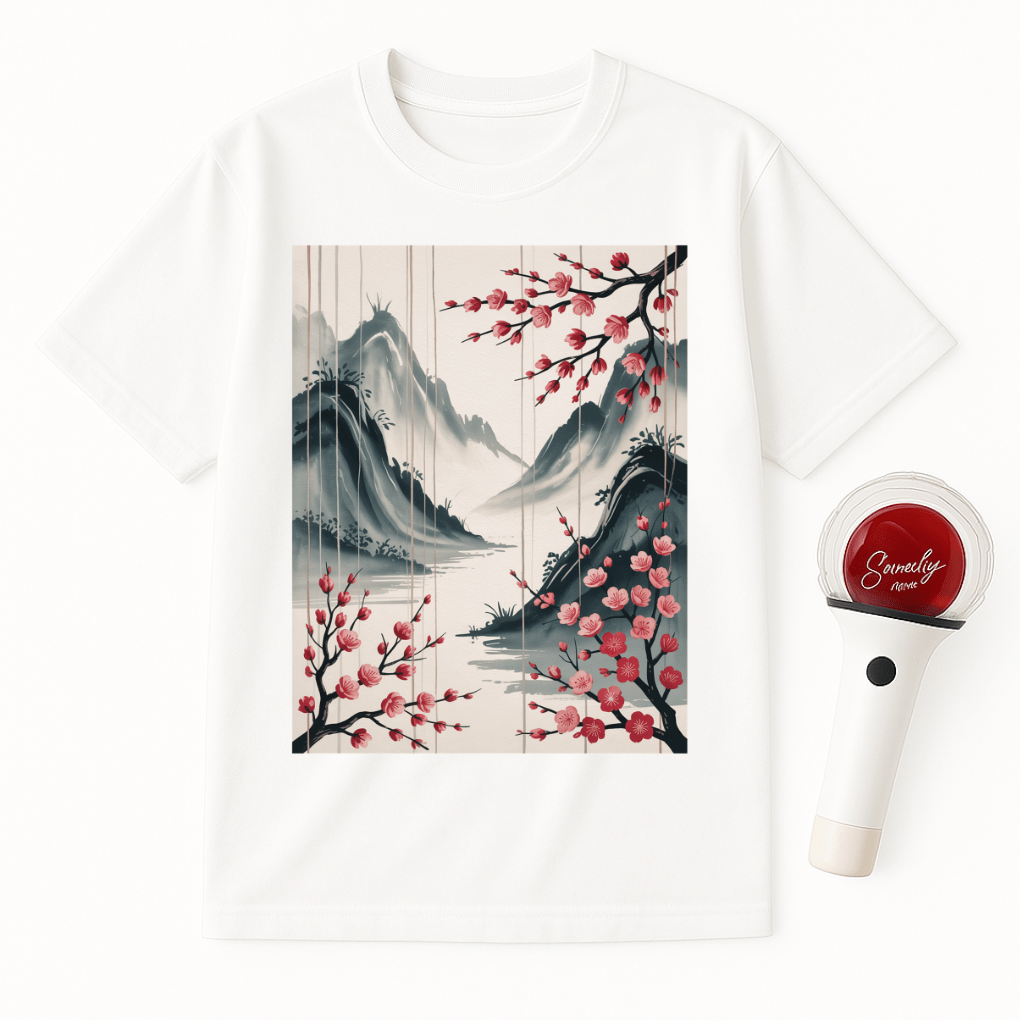 LANDSCAPE SAKURA BLOSSOMS UNISEX T-SHIRT
