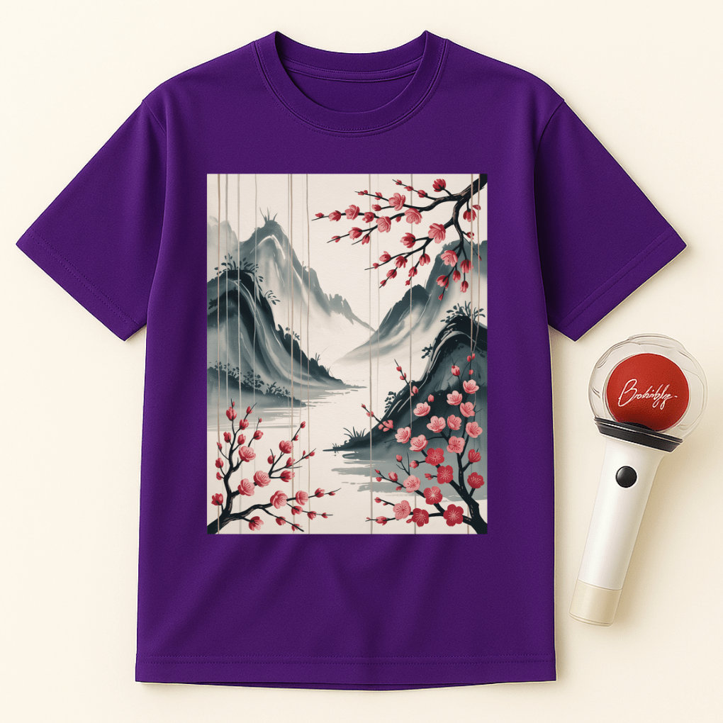 LANDSCAPE SAKURA BLOSSOMS UNISEX T-SHIRT