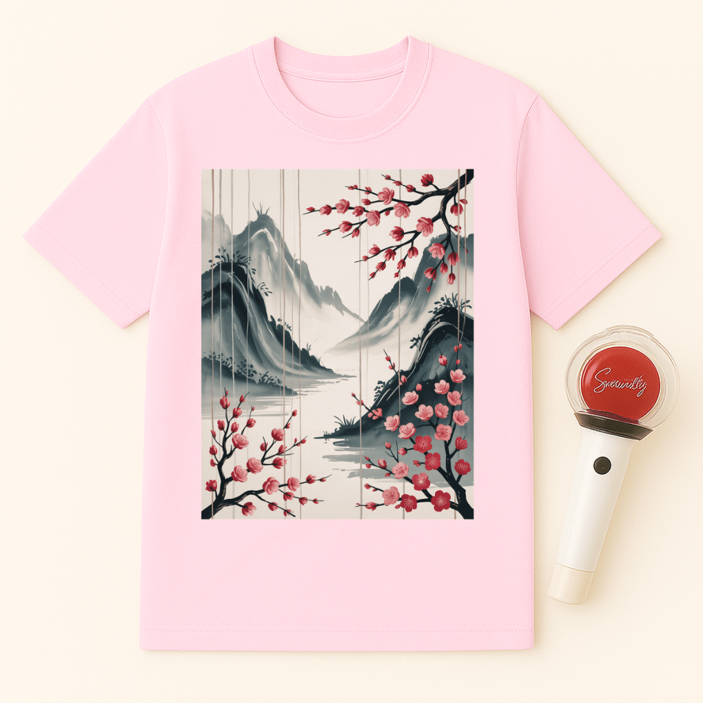 LANDSCAPE SAKURA BLOSSOMS UNISEX T-SHIRT
