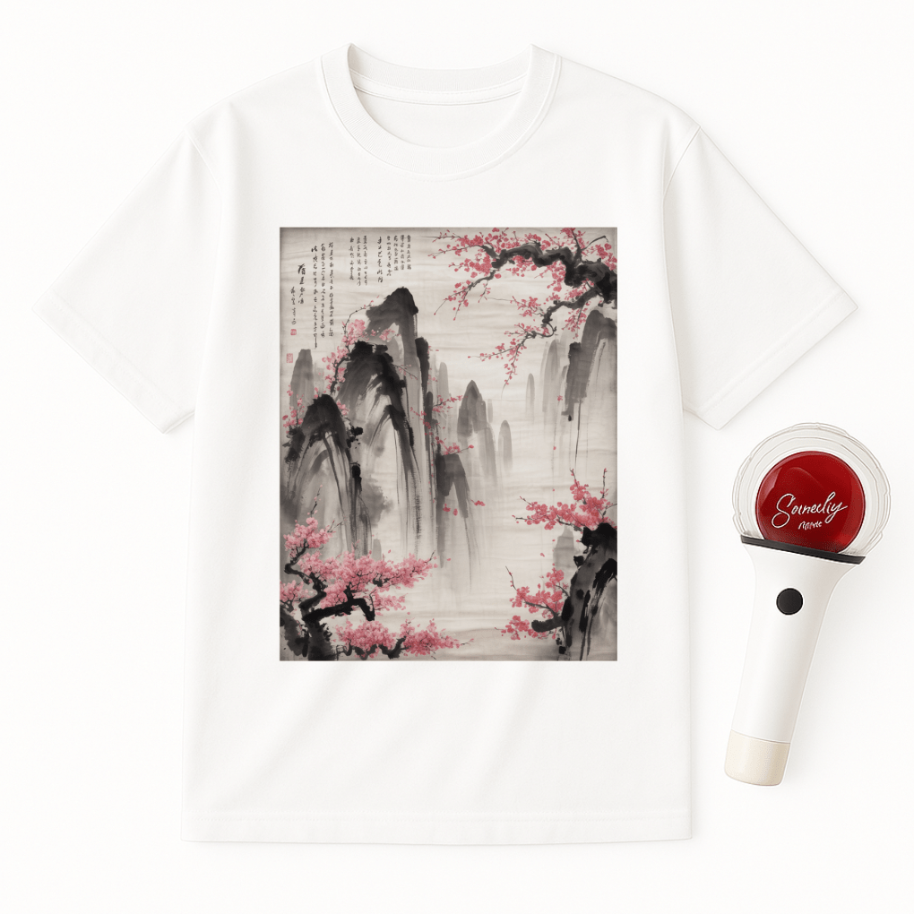 JAPANESE INK LANDSCAPE UNISEX T-SHIRT