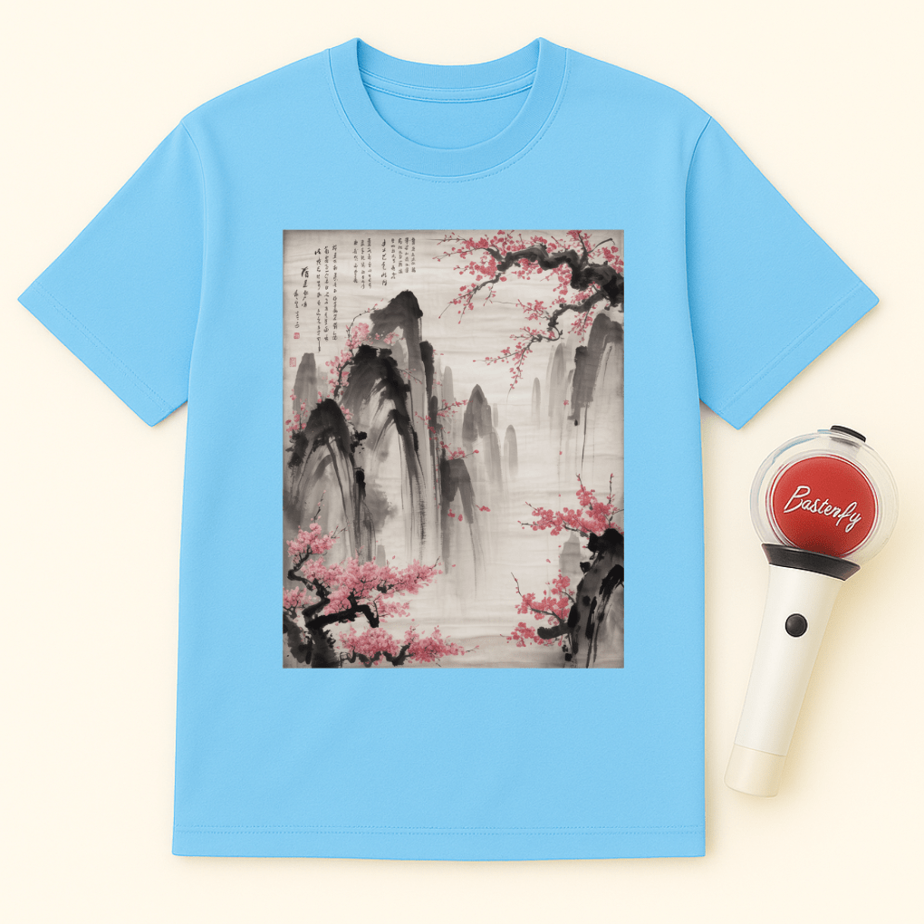 JAPANESE INK LANDSCAPE UNISEX T-SHIRT