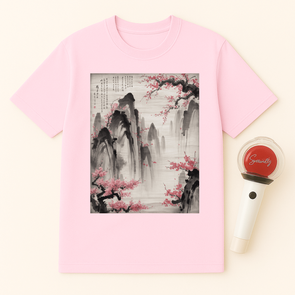 JAPANESE INK LANDSCAPE UNISEX T-SHIRT